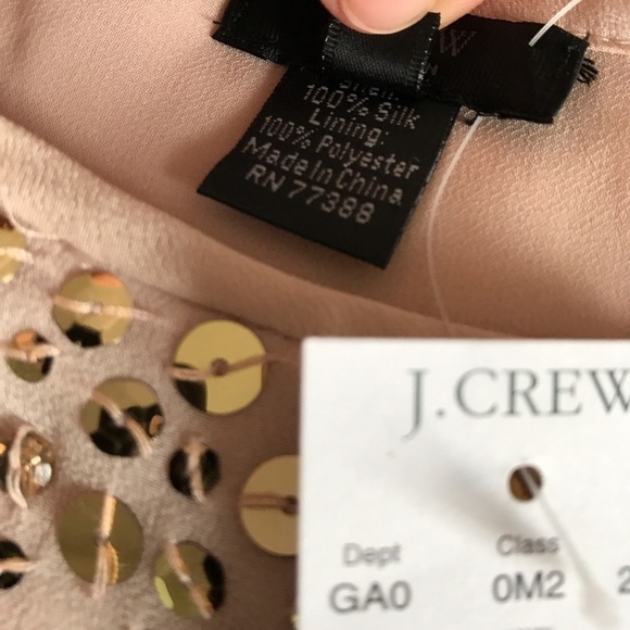 NWT J CREW Collection Sequin Silk Top Size 0 Party Holidays - Picture 9 of 12